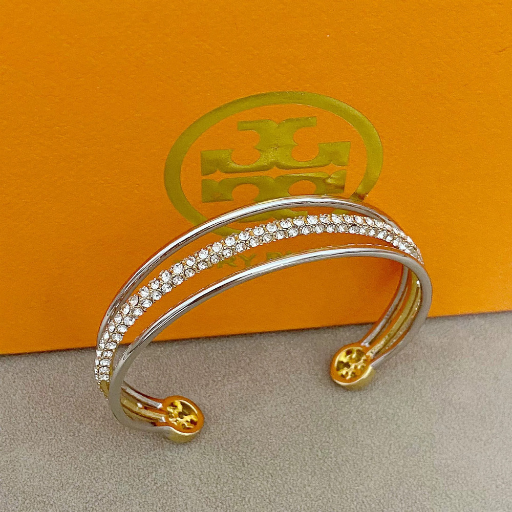 Tory Burch Diamond Open Cuff Bracelet